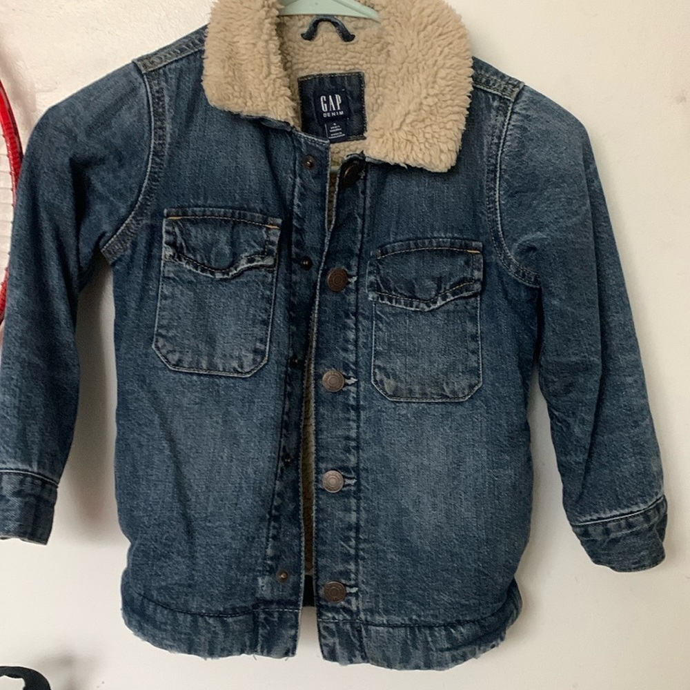 GAP Denim Jacket with Soft Cream Collar